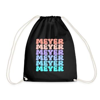 Nom de famille Meyer Retro - Sac de sport léger - noir - Devant