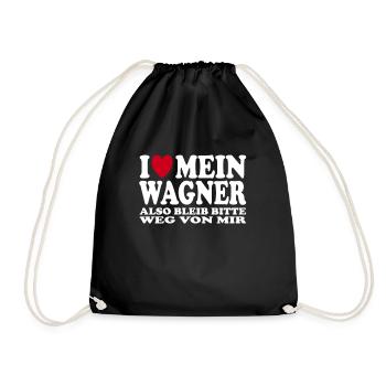 Funny I Love My Wagner Statement - Drawstring Bag - black - Front