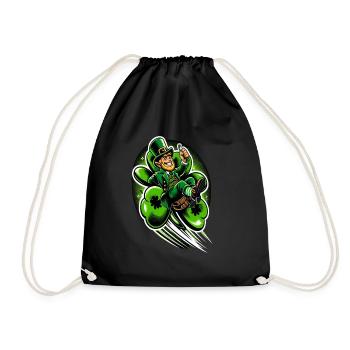 Leprechaun volant (Leprechaun irlandais) - Sac de sport léger - noir - Devant