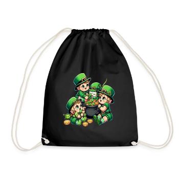 Happy Leprechaun (Irish Leprechaun) Bébés - Sac de sport léger - noir - Devant