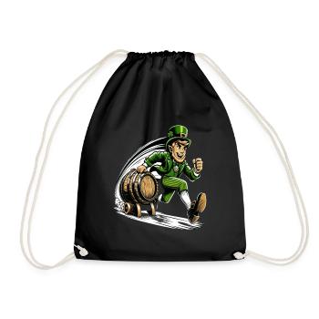 Running Leprechaun (Leprechaun irlandais) - Sac de sport léger - noir - Devant
