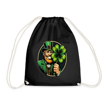 Lutin Shamrock (Leprechaun irlandais) - Sac de sport léger - noir - Devant