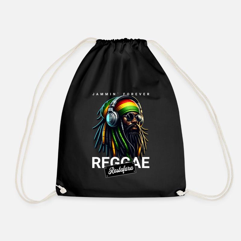 Reggae Rastafara Jammin` Forever - Turnbeutel - Schwarz