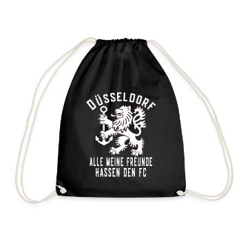 Dusseldorf Lion Anchor All My Friends Hate - Drawstring Bag - black - Front