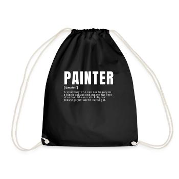 Drôle Peintre Visionnaire Artiste Définition Occupati - Sac de sport léger - noir - Devant