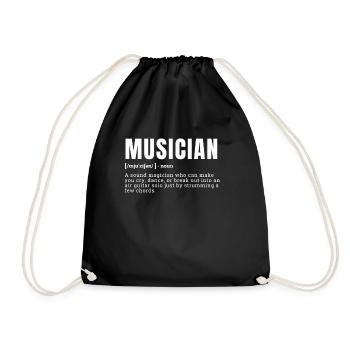 Drôle Musicien Définition Élégant Occupation - Sac de sport léger - noir - Devant