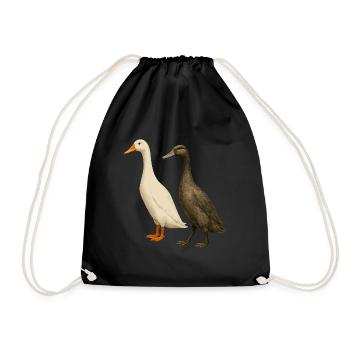 Indian Duck Duck Breeder Duck Breeding Cool - Drawstring Bag - black - Front