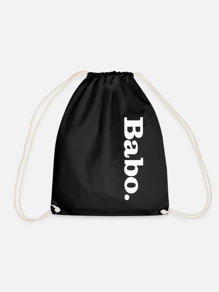 babo, Boss, Anführer, cool, Chef, Schrift, Spruch - Turnbeutel - Schwarz