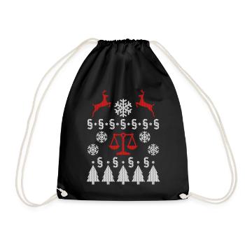Laid chandail de Noël pour les avocats | Noël - Sac de sport léger - noir - Devant