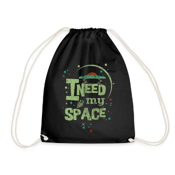 GREEN J'AI BESOIN DE MON ESPACE - dire dictons shirt design - Sac de sport léger - noir - Devant