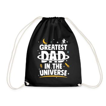 Father's Day Gift - Greatest Dad In The Universe - Drawstring Bag - black - Front