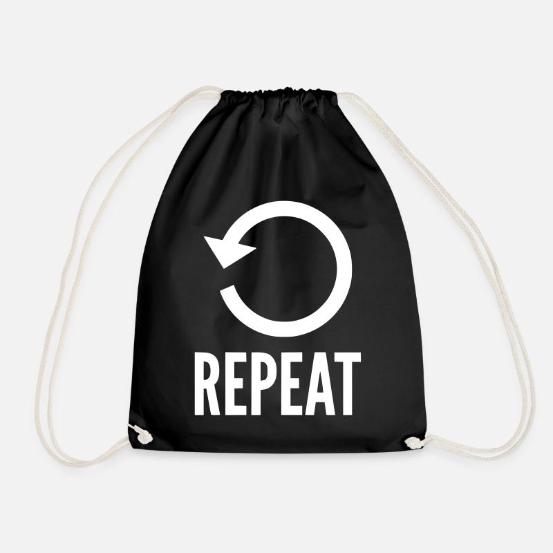 REPEAT - Drawstring Bag - black