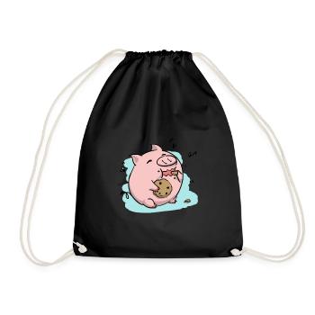 Biscuit Cochon - Sac de sport léger - noir - Devant