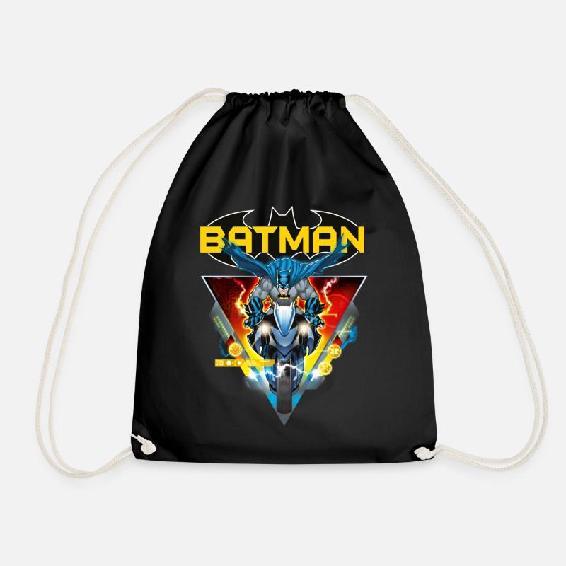 Batman and Batcycle - Drawstring Bag - black