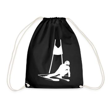 SKI SLALOM - Drawstring Bag - black - Front