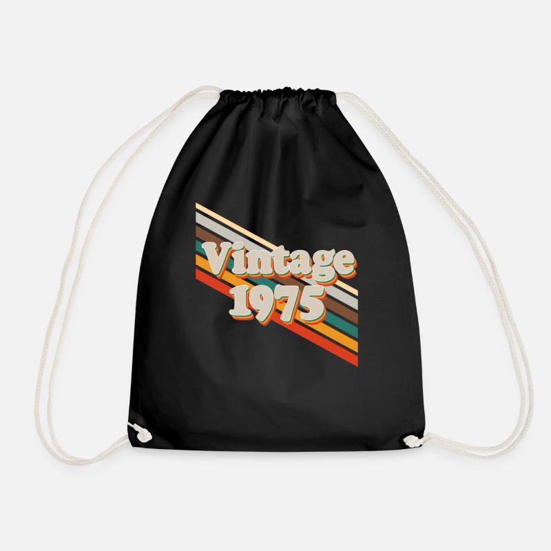 Retro Vintage 1975 - Turnbeutel - Schwarz