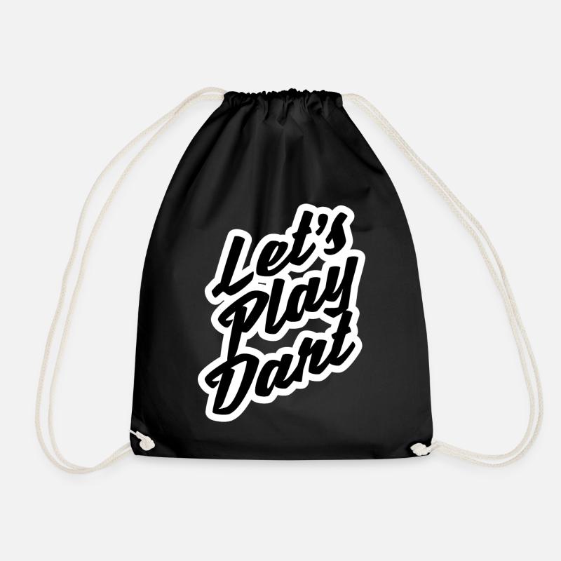 Dart darts dart player dartboard gift - Drawstring Bag - black