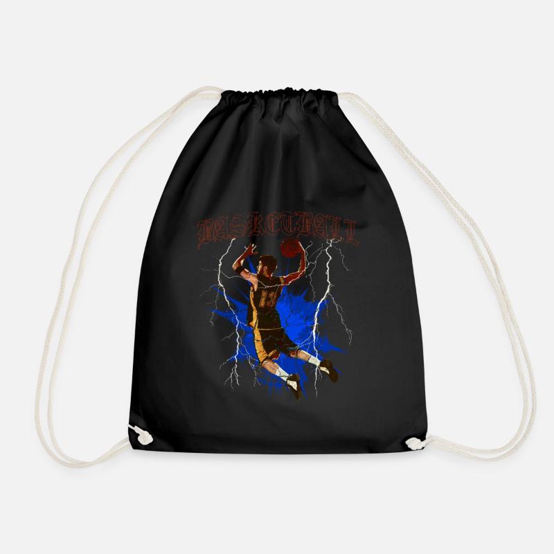 Lightning Dunk: Electric Basketball - Drawstring Bag - black
