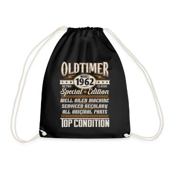 Oldtimer Vintage 1962 Vintage Rétro Anniversaire - Sac de sport léger - noir - Devant