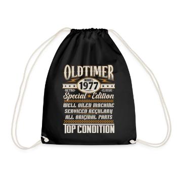 Oldtimer Vintage 1977 Vintage Rétro Anniversaire - Sac de sport léger - noir - Devant