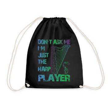 Harp Players - Drawstring Bag - black - Front
