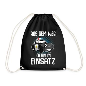 Aus Dem Weg Ich Bin Im Einsatz - Turnbeutel - Schwarz - Vorne