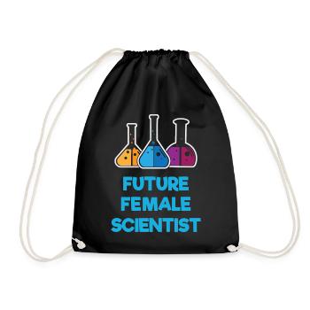 Zukünftige Wissenschaftlerin - Turnbeutel - Schwarz - Vorne