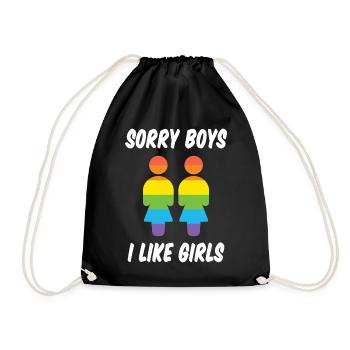 Désolé les garçons, j’aime les filles - Sac de sport léger - noir - Devant