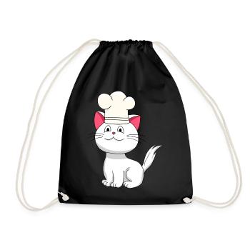 Cat Chef Chapeau de Chef Enfants Cuisine Métiers de la cuisine - Sac de sport léger - noir - Devant