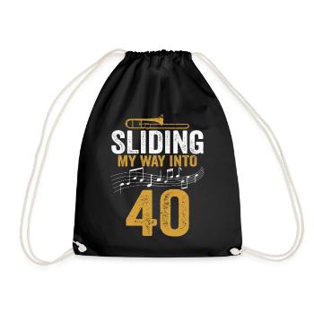 Trombone glissant mon chemin vers mon 40e anniversaire - Sac de sport léger - noir - Devant