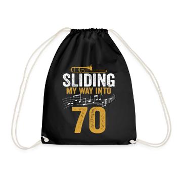 Trombone glissant mon chemin vers le 70e anniversaire - Sac de sport léger - noir - Devant