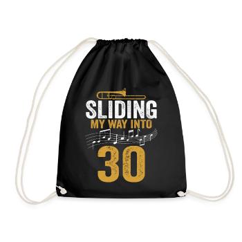 Trombone glissant mon chemin vers mon 30e anniversaire - Sac de sport léger - noir - Devant