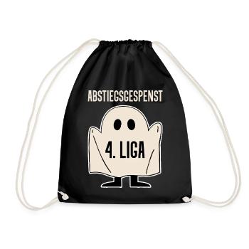 4. Liga Abstiegsgespenst - Turnbeutel - Schwarz - Vorne