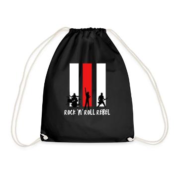 Rock n Roll Rebel - Drawstring Bag - black - Front