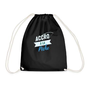 Accro à la pêche - Sac de sport léger - noir - Devant