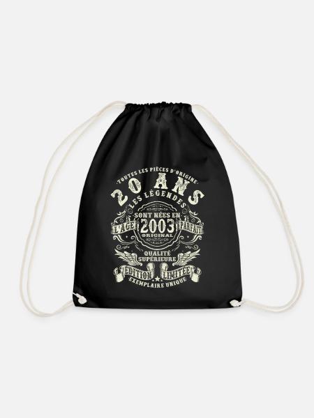 20 ans - anniversaire 2003 - Sac de sport léger - noir