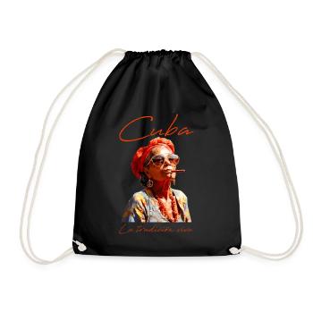 Cuba Cigar Smoking Lady - Sac de sport léger - noir - Devant
