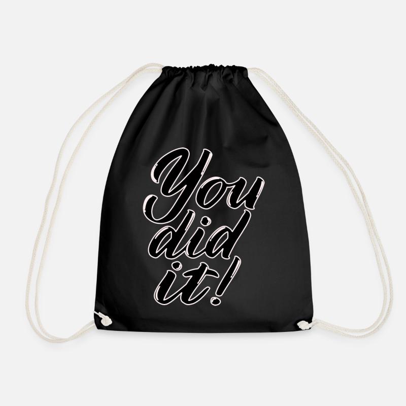 T-shirt with slogan - Drawstring Bag - black