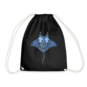 Mantarochen Hawaiianische Mantarochen Liebhaber - Turnbeutel - Schwarz - Vorne