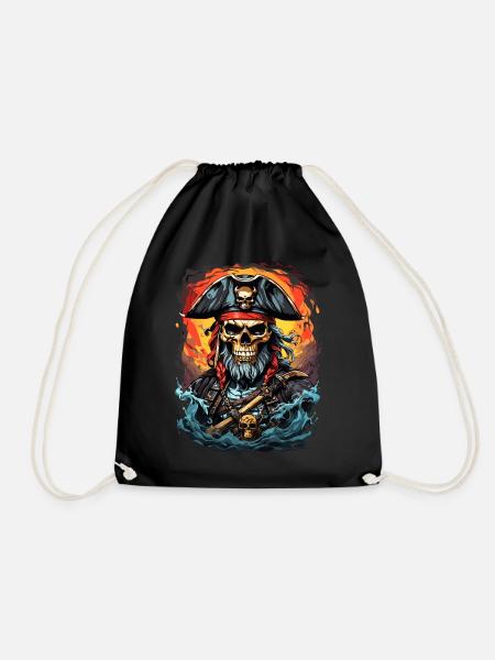 Aventure pirate : Boucaniers effrayants - Sac de sport léger - noir