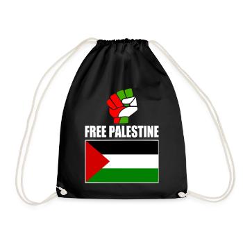 Free palestine - Sac de sport léger - noir - Devant