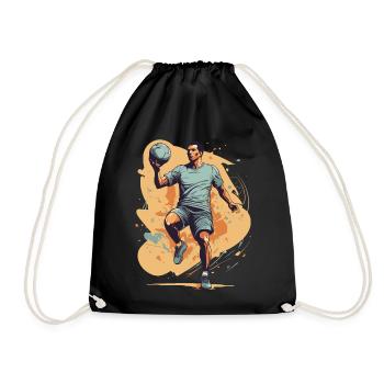 Joueur de handball Streetwear Style iconique - Sac de sport léger - noir - Devant
