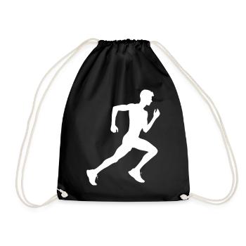 Running Jogging Men's Jogging Running Race - Drawstring Bag - black - Front