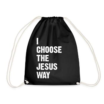 Je choisis la voie de Jésus - Sac de sport léger - noir - Devant