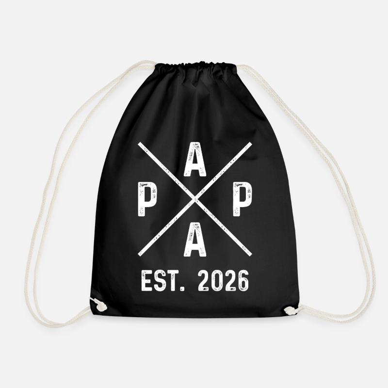 Papa Est. 2026 - Turnbeutel - Schwarz