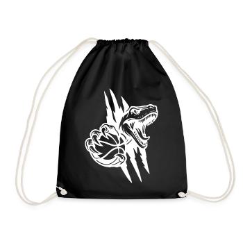 Roaring Raptor Basketball - Drawstring Bag - black - Front