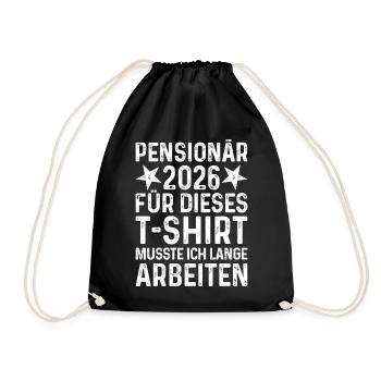 Retraité 2026 - Rente Retraite Retraite - Sac de sport léger - noir - Devant