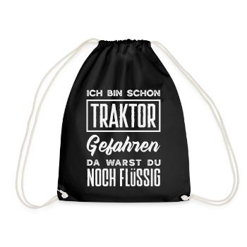J’ai déjà conduit un tracteur, espèce de liquide - Sac de sport léger - noir - Devant