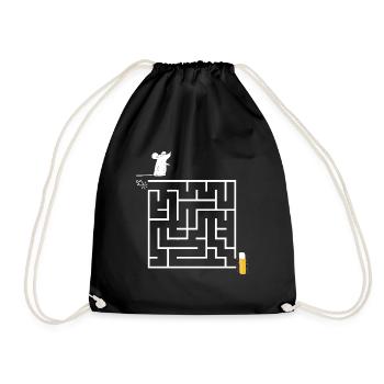 Carnival Mouse Kölsch Cologne Alaaf Costume Funny Fun - Drawstring Bag - black - Front