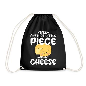 Take Another Little Piece Of My Cheese Kawaii Käse - Drawstring Bag - black - Front